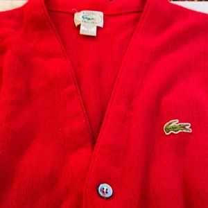 Izod Lacoste vintage cardigan sweater